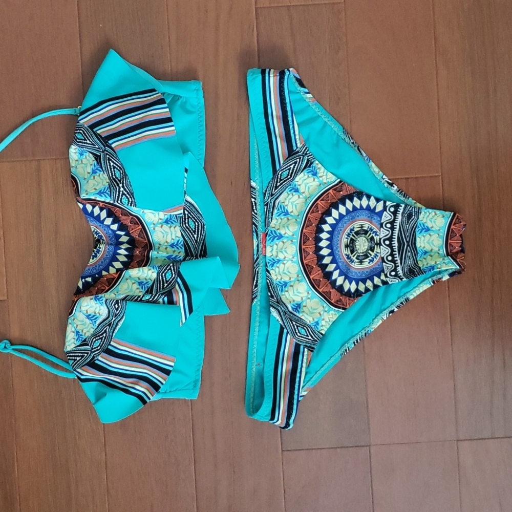 Anthropologie Red Carter bandeau bikini set (0426)